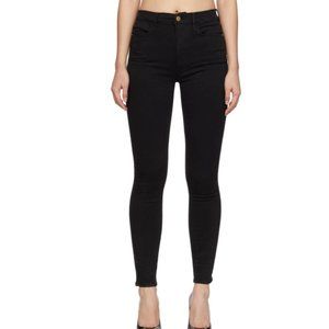 FRAME Black Le High Skinny Jeans Skinnyfit stretch cotton-blend denim jeans